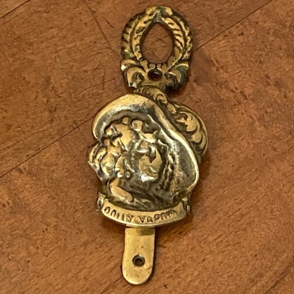 Vintage Brass Door Knocker Charles Dickens Character Dolly Varden 5 X 2”…